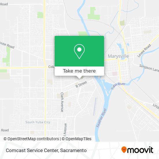 Comcast Service Center map