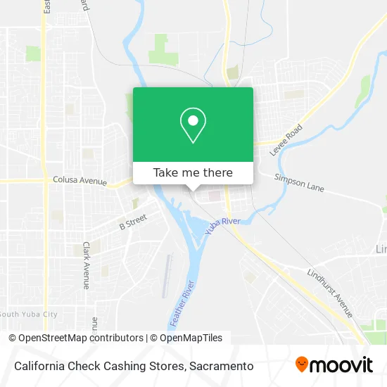 Mapa de California Check Cashing Stores