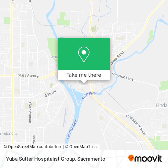 Mapa de Yuba Sutter Hospitalist Group