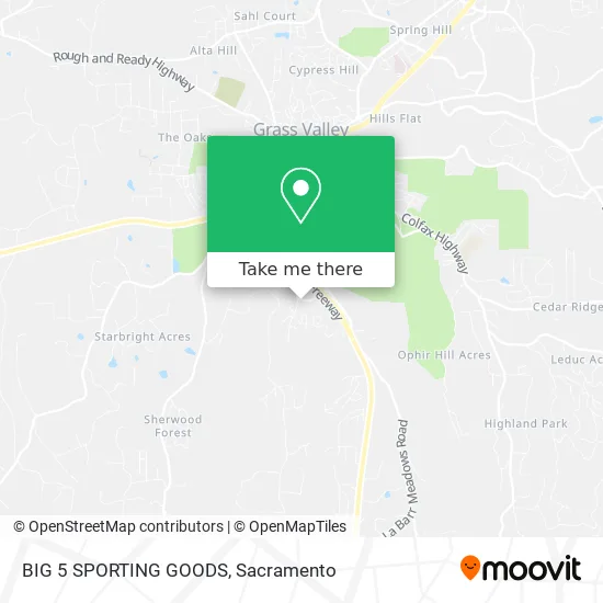 BIG 5 SPORTING GOODS map