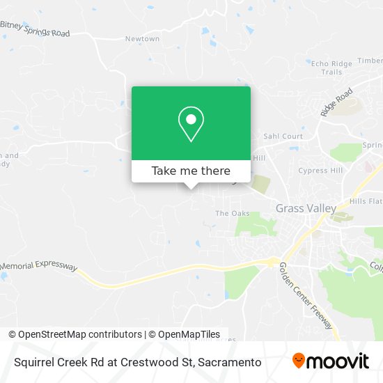 Squirrel Creek Rd at Crestwood St map