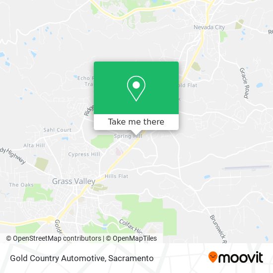 Gold Country Automotive map