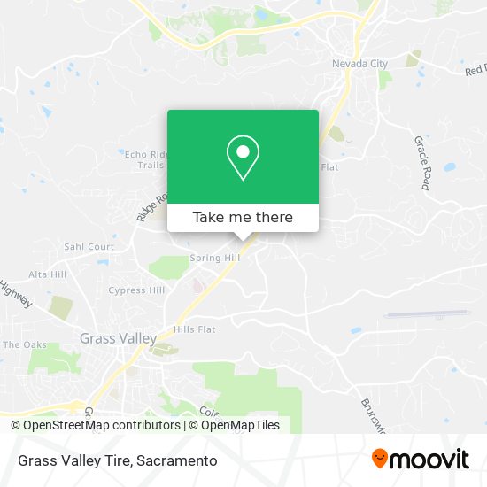 Grass Valley Tire map