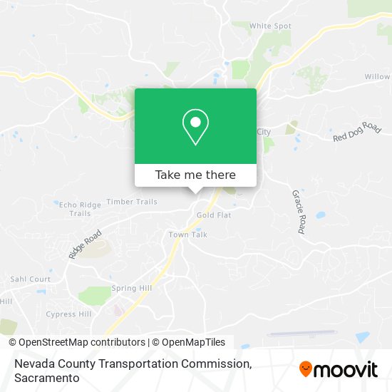 Mapa de Nevada County Transportation Commission