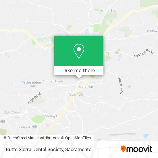 Mapa de Butte Sierra Dental Society