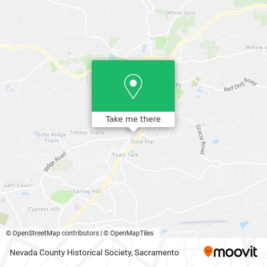 Mapa de Nevada County Historical Society