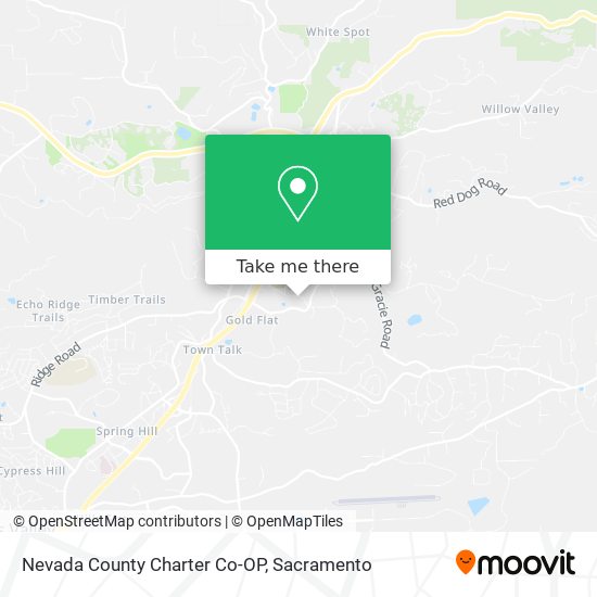 Mapa de Nevada County Charter Co-OP