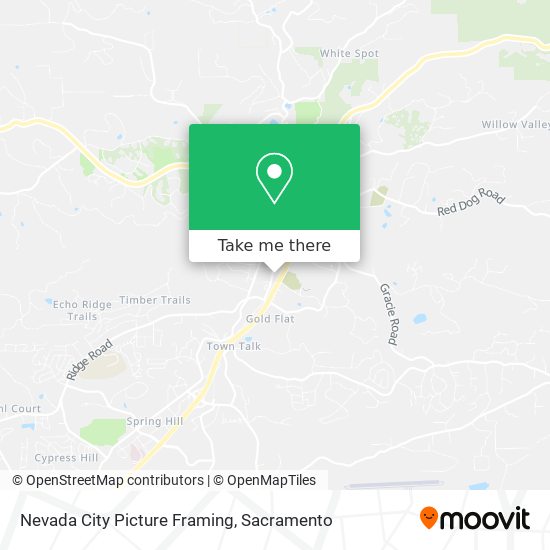 Nevada City Picture Framing map