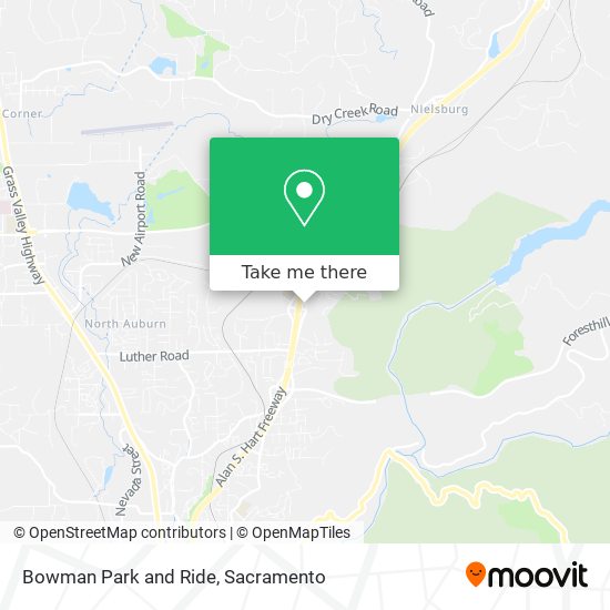 Bowman Park and Ride map