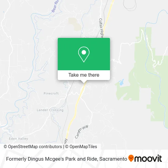 Mapa de Formerly Dingus Mcgee's Park and Ride