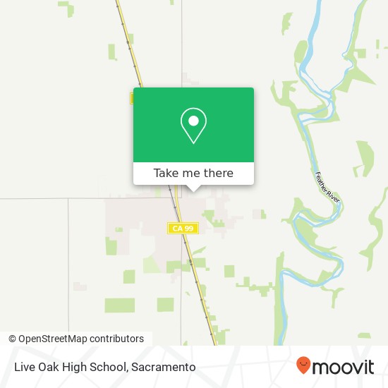 Mapa de Live Oak High School