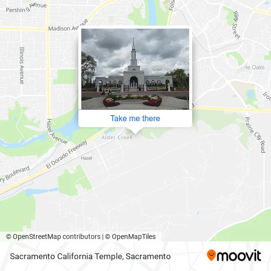 Mapa de Sacramento California Temple
