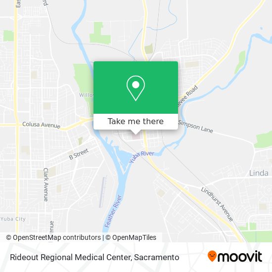 Mapa de Rideout Regional Medical Center