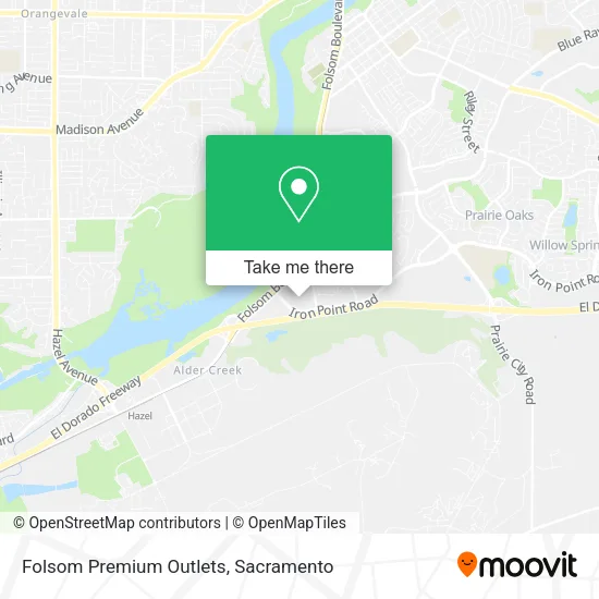 Mapa de Folsom Premium Outlets