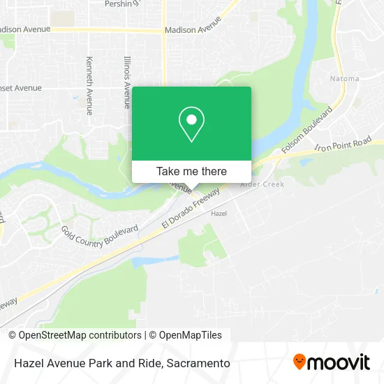 Mapa de Hazel Avenue Park and Ride