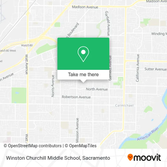 Mapa de Winston Churchill Middle School