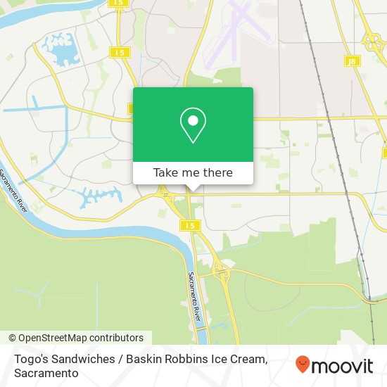 Mapa de Togo's Sandwiches / Baskin Robbins Ice Cream