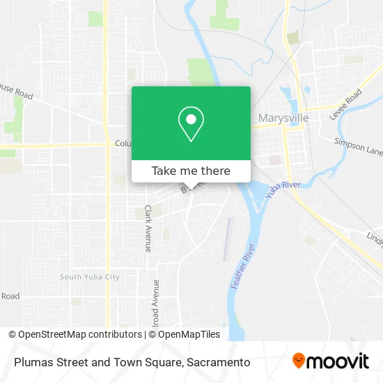 Mapa de Plumas Street and Town Square