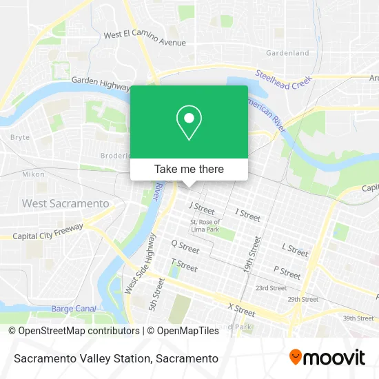 Mapa de Sacramento Valley Station