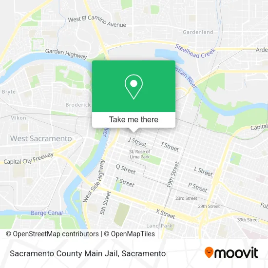 Sacramento County Main Jail map