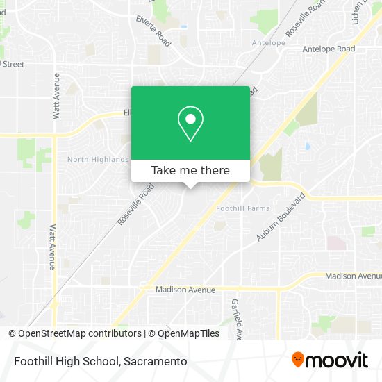 Mapa de Foothill High School