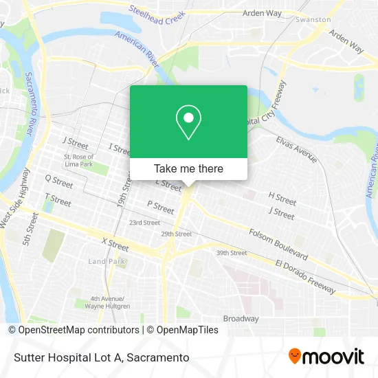 Mapa de Sutter Hospital Lot A