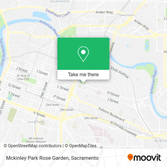 Mapa de Mckinley Park Rose Garden