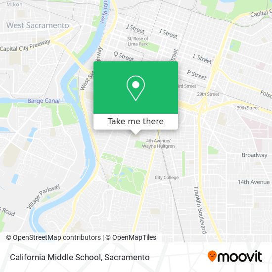 Mapa de California Middle School