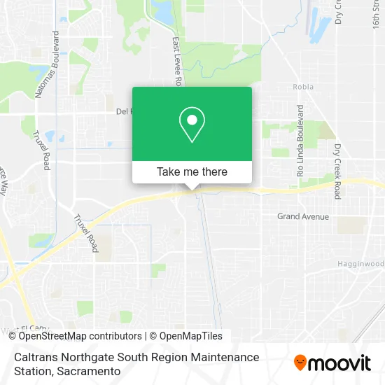 Mapa de Caltrans Northgate South Region Maintenance Station
