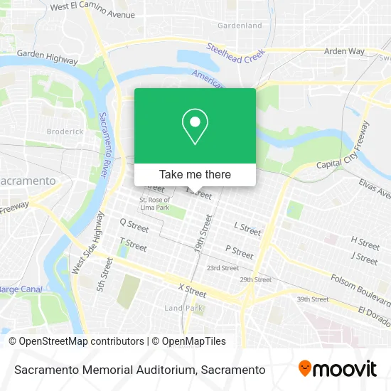 Sacramento Memorial Auditorium map