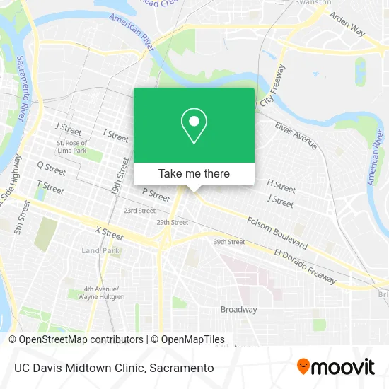 Mapa de UC Davis Midtown Clinic