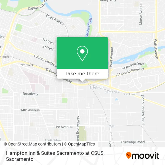 Mapa de Hampton Inn & Suites Sacramento at CSUS