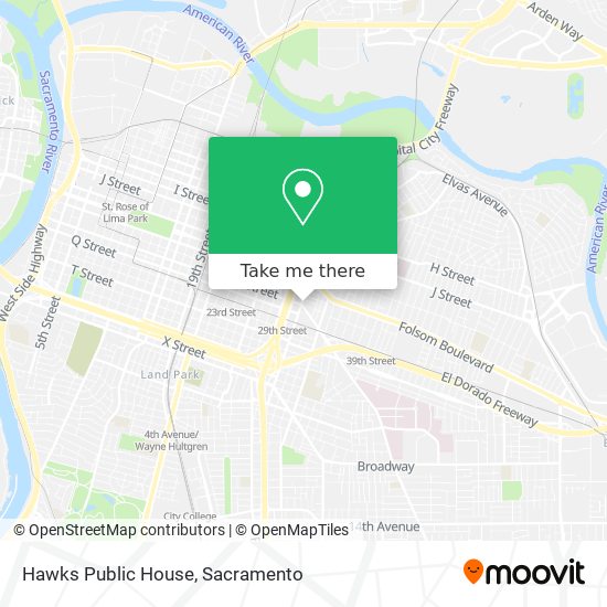 Mapa de Hawks Public House