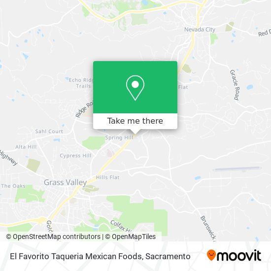 El Favorito Taqueria Mexican Foods map