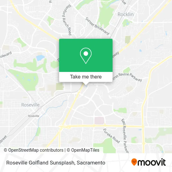 Mapa de Roseville Golfland Sunsplash