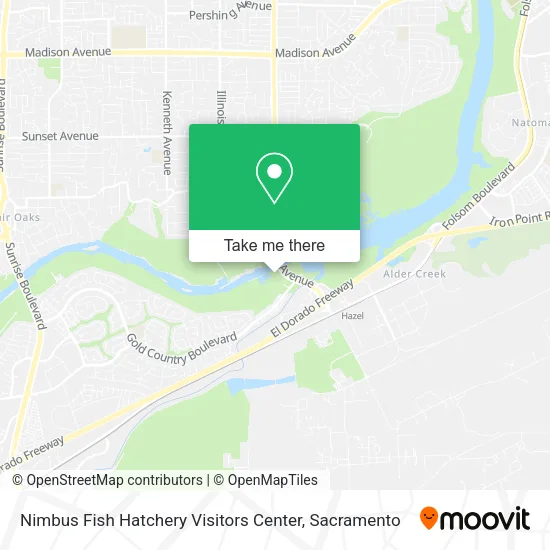 Mapa de Nimbus Fish Hatchery Visitors Center