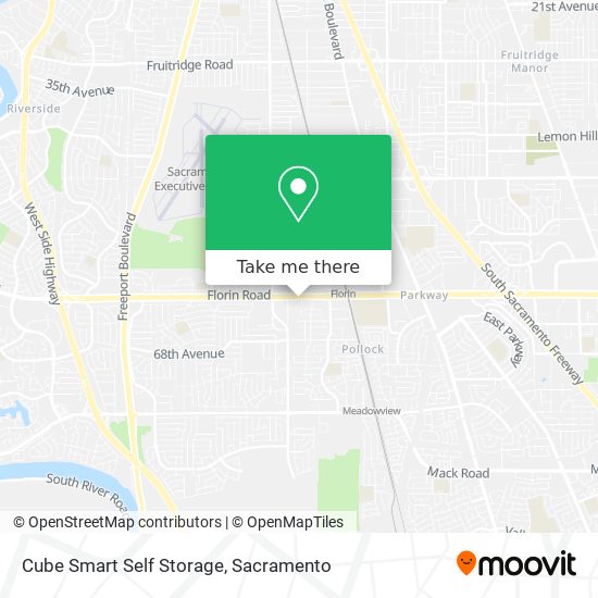 Mapa de Cube Smart Self Storage