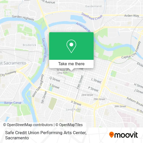 Mapa de Safe Credit Union Performing Arts Center