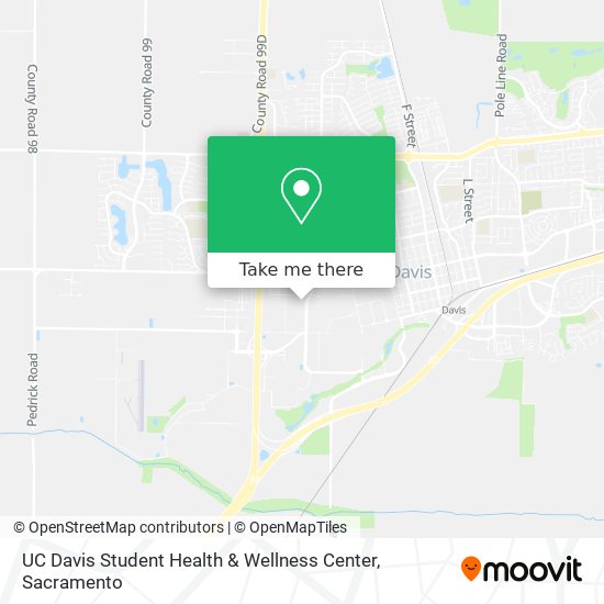 Mapa de UC Davis Student Health & Wellness Center