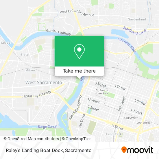 Raley's Landing Boat Dock map