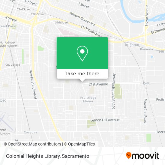 Colonial Heights Library map