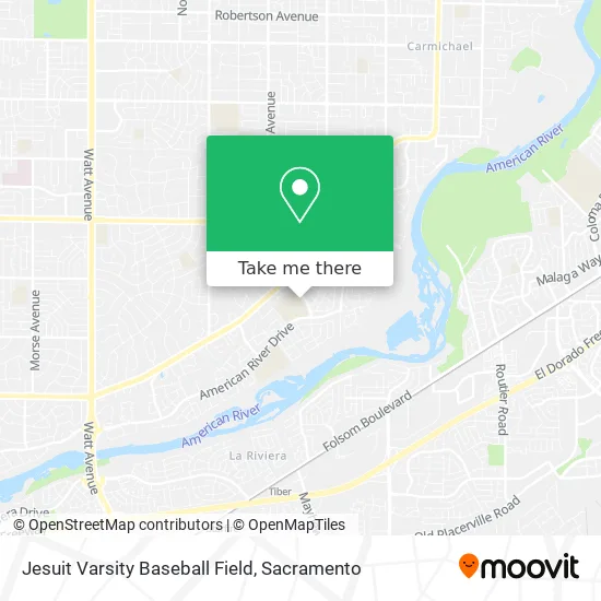 Jesuit Varsity Baseball Field map