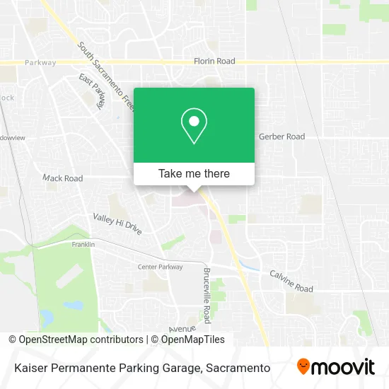 Mapa de Kaiser Permanente Parking Garage