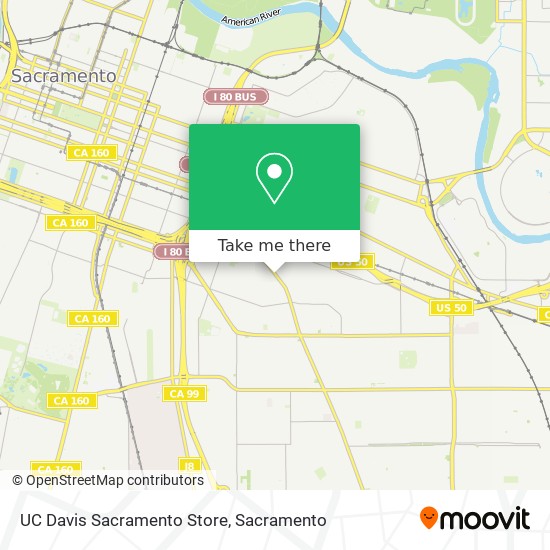 UC Davis Sacramento Store map