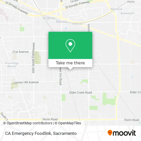 CA Emergency Foodlink map