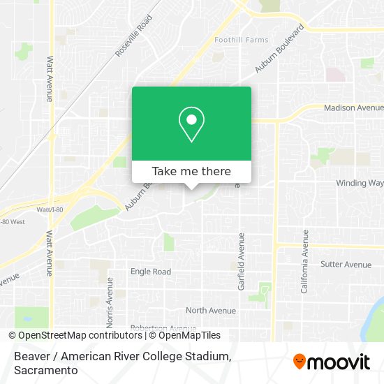 American River College Map How To Get To Beaver / American River College Stadium In North Highlands By  Bus?