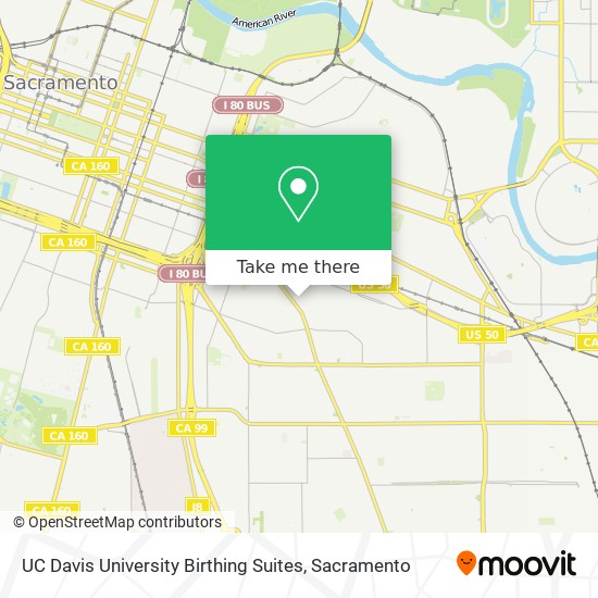 UC Davis University Birthing Suites map