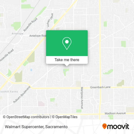 Mapa de Walmart Supercenter