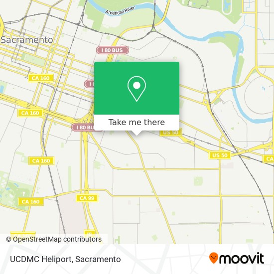 UCDMC Heliport map