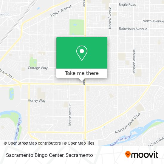 Sacramento Bingo Center map